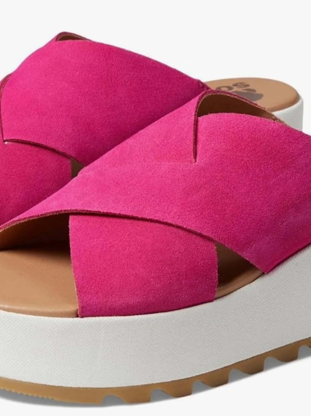 Brandnew Sorel Women's Crisscross Suede Platform Sandal - Fuchsia